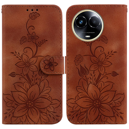 Lily Embossed Leather Phone Case, For Realme 12+, For Realme 12 Pro+ Global, For Realme C67 4G Global, For Realme 11 4G Global, For Realme 11 5G/Narzo 60 India Version, For Realme 11 5G Global, For Realme 11 Pro / 11 Pro+ / Narzo 60 Pro                ...