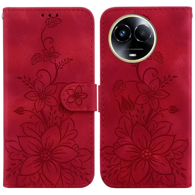 Lily Embossed Leather Phone Case, For Realme 12+, For Realme 12 Pro+ Global, For Realme C67 4G Global, For Realme 11 4G Global, For Realme 11 5G/Narzo 60 India Version, For Realme 11 5G Global, For Realme 11 Pro / 11 Pro+ / Narzo 60 Pro                ...