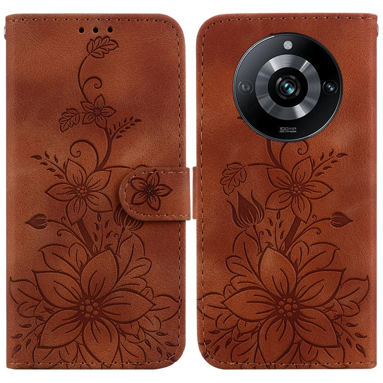 Lily Embossed Leather Phone Case, For Realme 12+, For Realme 12 Pro+ Global, For Realme C67 4G Global, For Realme 11 4G Global, For Realme 11 5G/Narzo 60 India Version, For Realme 11 5G Global, For Realme 11 Pro / 11 Pro+ / Narzo 60 Pro                ...