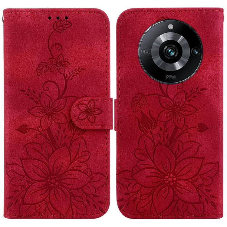 Lily Embossed Leather Phone Case, For Realme 12+, For Realme 12 Pro+ Global, For Realme C67 4G Global, For Realme 11 4G Global, For Realme 11 5G/Narzo 60 India Version, For Realme 11 5G Global, For Realme 11 Pro / 11 Pro+ / Narzo 60 Pro                ...