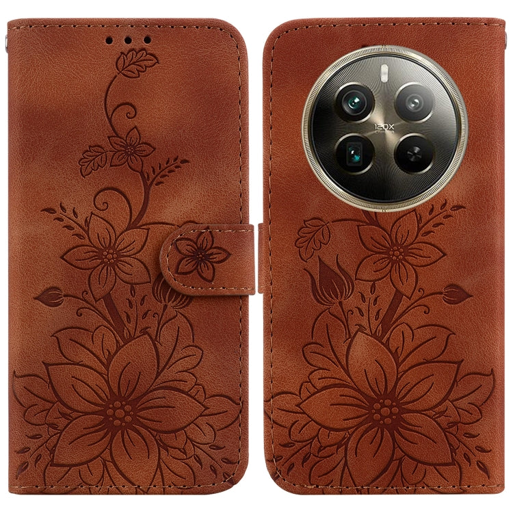 Lily Embossed Leather Phone Case, For Realme 12+, For Realme 12 Pro+ Global, For Realme C67 4G Global, For Realme 11 4G Global, For Realme 11 5G/Narzo 60 India Version, For Realme 11 5G Global, For Realme 11 Pro / 11 Pro+ / Narzo 60 Pro                ...