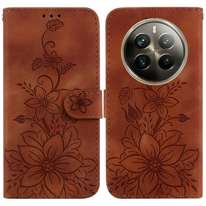 Lily Embossed Leather Phone Case, For Realme 12+, For Realme 12 Pro+ Global, For Realme C67 4G Global, For Realme 11 4G Global, For Realme 11 5G/Narzo 60 India Version, For Realme 11 5G Global, For Realme 11 Pro / 11 Pro+ / Narzo 60 Pro                ...