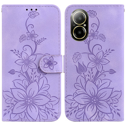 Lily Embossed Leather Phone Case, For Realme 12+, For Realme 12 Pro+ Global, For Realme C67 4G Global, For Realme 11 4G Global, For Realme 11 5G/Narzo 60 India Version, For Realme 11 5G Global, For Realme 11 Pro / 11 Pro+ / Narzo 60 Pro                ...