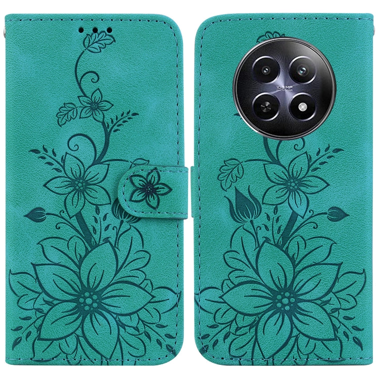 Lily Embossed Leather Phone Case, For Realme C100 4G / C100i 4G, For Realme 16 5G, For Realme 16 Pro+ 5G, For Realme 16 Pro 5G, For Realme 15T 5G, For Realme Narzo 80 Lite 4G / C71 India, For Realme 15 5G / Realme 15 Pro 5G, For Realme 14              ...