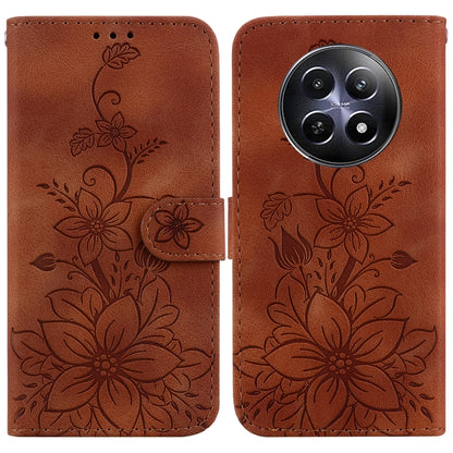 Lily Embossed Leather Phone Case, For Realme C100 4G / C100i 4G, For Realme 16 5G, For Realme 16 Pro+ 5G, For Realme 16 Pro 5G, For Realme 15T 5G, For Realme Narzo 80 Lite 4G / C71 India, For Realme 15 5G / Realme 15 Pro 5G, For Realme 14              ...