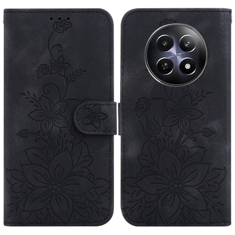 Lily Embossed Leather Phone Case, For Realme C100 4G / C100i 4G, For Realme 16 5G, For Realme 16 Pro+ 5G, For Realme 16 Pro 5G, For Realme 15T 5G, For Realme Narzo 80 Lite 4G / C71 India, For Realme 15 5G / Realme 15 Pro 5G, For Realme 14              ...