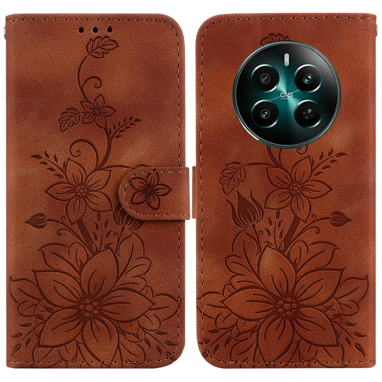Lily Embossed Leather Phone Case, For Realme 12+, For Realme 12 Pro+ Global, For Realme C67 4G Global, For Realme 11 4G Global, For Realme 11 5G/Narzo 60 India Version, For Realme 11 5G Global, For Realme 11 Pro / 11 Pro+ / Narzo 60 Pro                ...