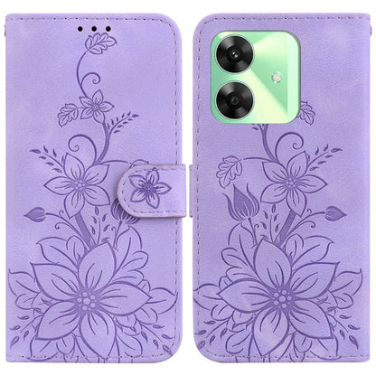 Lily Embossed Leather Phone Case, For Realme C100 4G / C100i 4G, For Realme 16 5G, For Realme 16 Pro+ 5G, For Realme 16 Pro 5G, For Realme 15T 5G, For Realme Narzo 80 Lite 4G / C71 India, For Realme 15 5G / Realme 15 Pro 5G, For Realme 14              ...