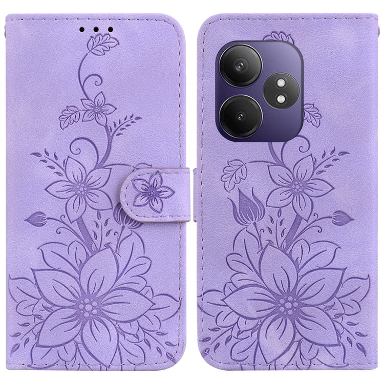 Lily Embossed Leather Phone Case, For Realme C100 4G / C100i 4G, For Realme 16 5G, For Realme 16 Pro+ 5G, For Realme 16 Pro 5G, For Realme 15T 5G, For Realme Narzo 80 Lite 4G / C71 India, For Realme 15 5G / Realme 15 Pro 5G, For Realme 14              ...