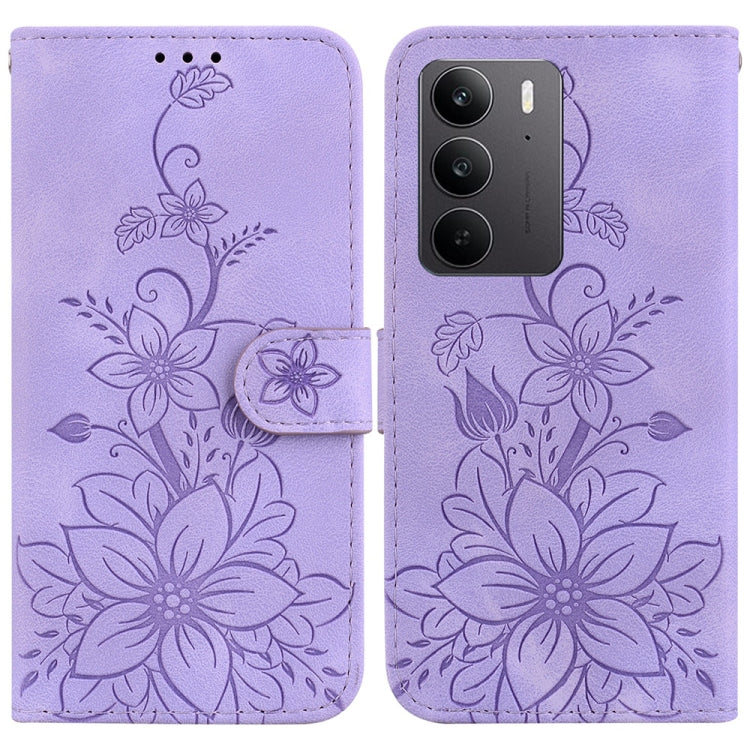 Lily Embossed Leather Phone Case, For Realme C100 4G / C100i 4G, For Realme 16 5G, For Realme 16 Pro+ 5G, For Realme 16 Pro 5G, For Realme 15T 5G, For Realme Narzo 80 Lite 4G / C71 India, For Realme 15 5G / Realme 15 Pro 5G, For Realme 14              ...