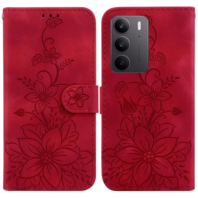 Lily Embossed Leather Phone Case, For Realme C100 4G / C100i 4G, For Realme 16 5G, For Realme 16 Pro+ 5G, For Realme 16 Pro 5G, For Realme 15T 5G, For Realme Narzo 80 Lite 4G / C71 India, For Realme 15 5G / Realme 15 Pro 5G, For Realme 14              ...