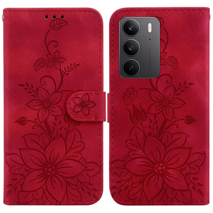 Lily Embossed Leather Phone Case, For Realme C100 4G / C100i 4G, For Realme 16 5G, For Realme 16 Pro+ 5G, For Realme 16 Pro 5G, For Realme 15T 5G, For Realme Narzo 80 Lite 4G / C71 India, For Realme 15 5G / Realme 15 Pro 5G, For Realme 14              ...