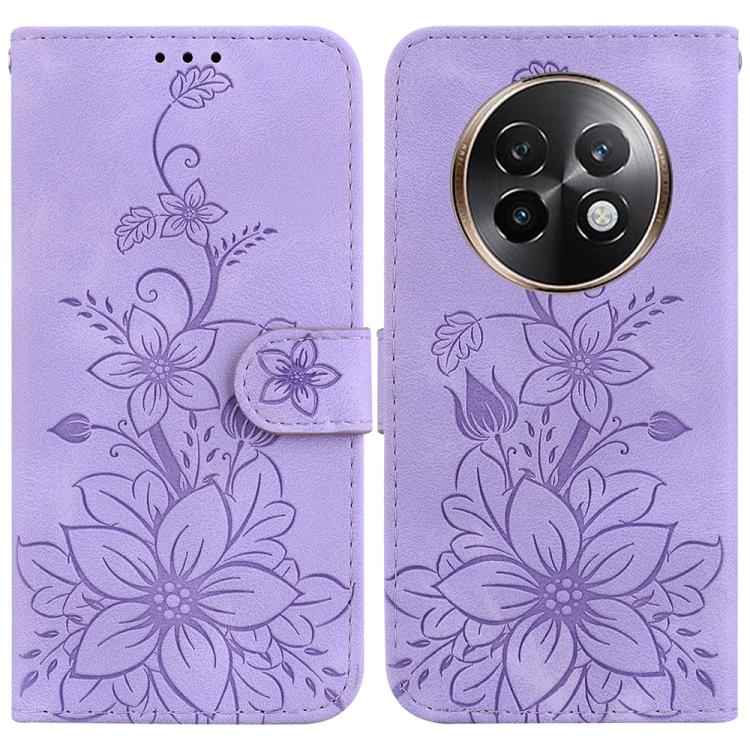 Lily Embossed Leather Phone Case, For Realme C100 4G / C100i 4G, For Realme 16 5G, For Realme 16 Pro+ 5G, For Realme 16 Pro 5G, For Realme 15T 5G, For Realme Narzo 80 Lite 4G / C71 India, For Realme 15 5G / Realme 15 Pro 5G, For Realme 14              ...