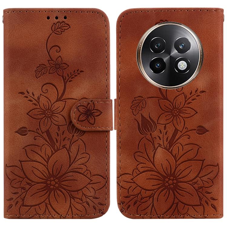 Lily Embossed Leather Phone Case, For Realme C100 4G / C100i 4G, For Realme 16 5G, For Realme 16 Pro+ 5G, For Realme 16 Pro 5G, For Realme 15T 5G, For Realme Narzo 80 Lite 4G / C71 India, For Realme 15 5G / Realme 15 Pro 5G, For Realme 14              ...