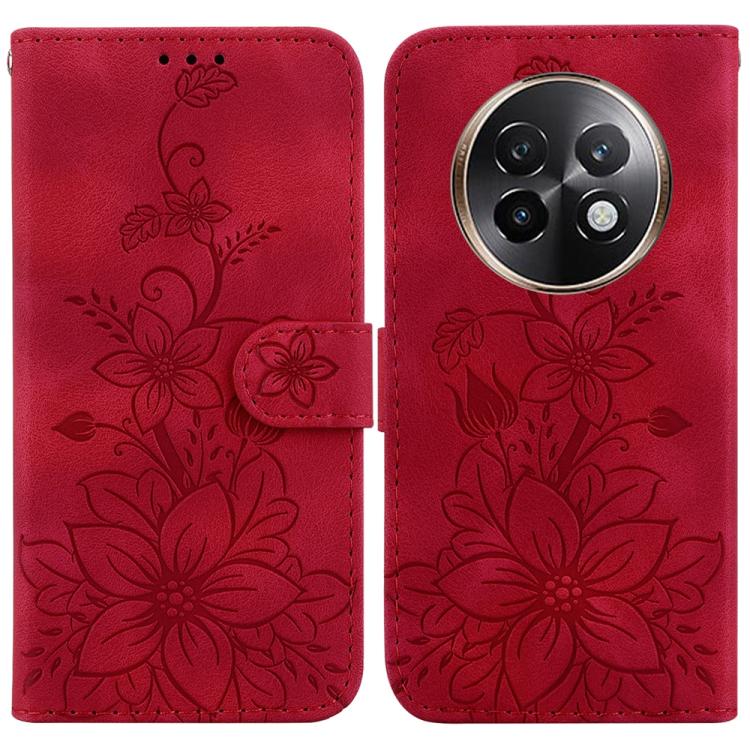 Lily Embossed Leather Phone Case, For Realme C100 4G / C100i 4G, For Realme 16 5G, For Realme 16 Pro+ 5G, For Realme 16 Pro 5G, For Realme 15T 5G, For Realme Narzo 80 Lite 4G / C71 India, For Realme 15 5G / Realme 15 Pro 5G, For Realme 14              ...
