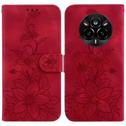 Lily Embossed Leather Phone Case, For Realme C100 4G / C100i 4G, For Realme 16 5G, For Realme 16 Pro+ 5G, For Realme 16 Pro 5G, For Realme 15T 5G, For Realme Narzo 80 Lite 4G / C71 India, For Realme 15 5G / Realme 15 Pro 5G, For Realme 14              ...