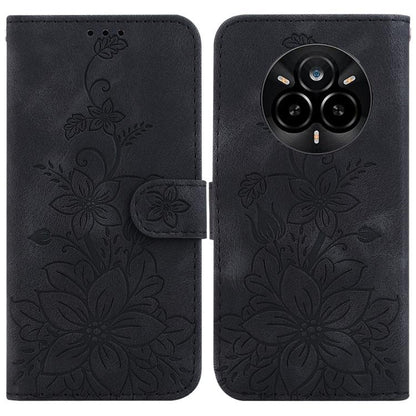 Lily Embossed Leather Phone Case, For Realme C100 4G / C100i 4G, For Realme 16 5G, For Realme 16 Pro+ 5G, For Realme 16 Pro 5G, For Realme 15T 5G, For Realme Narzo 80 Lite 4G / C71 India, For Realme 15 5G / Realme 15 Pro 5G, For Realme 14              ...