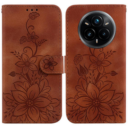 Lily Embossed Leather Phone Case, For Realme C100 4G / C100i 4G, For Realme 16 5G, For Realme 16 Pro+ 5G, For Realme 16 Pro 5G, For Realme 15T 5G, For Realme Narzo 80 Lite 4G / C71 India, For Realme 15 5G / Realme 15 Pro 5G, For Realme 14              ...