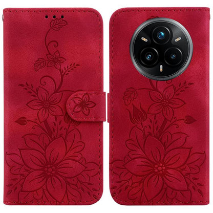 Lily Embossed Leather Phone Case, For Realme C100 4G / C100i 4G, For Realme 16 5G, For Realme 16 Pro+ 5G, For Realme 16 Pro 5G, For Realme 15T 5G, For Realme Narzo 80 Lite 4G / C71 India, For Realme 15 5G / Realme 15 Pro 5G, For Realme 14              ...
