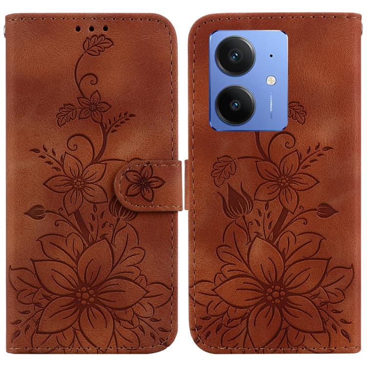 Lily Embossed Leather Phone Case, For Realme C100 4G / C100i 4G, For Realme 16 5G, For Realme 16 Pro+ 5G, For Realme 16 Pro 5G, For Realme 15T 5G, For Realme Narzo 80 Lite 4G / C71 India, For Realme 15 5G / Realme 15 Pro 5G, For Realme 14              ...