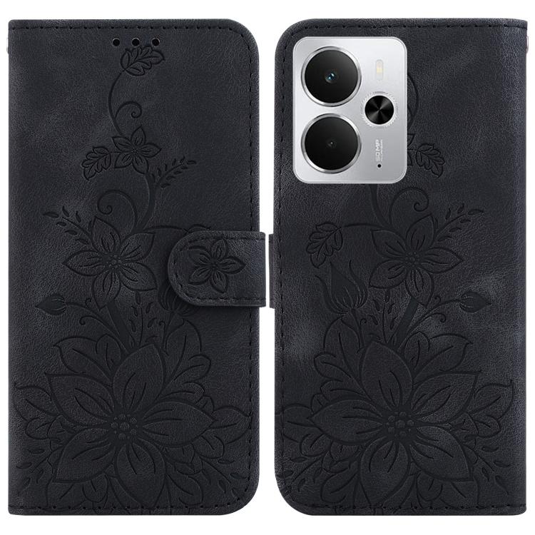 Lily Embossed Leather Phone Case, For Realme C100 4G / C100i 4G, For Realme 16 5G, For Realme 16 Pro+ 5G, For Realme 16 Pro 5G, For Realme 15T 5G, For Realme Narzo 80 Lite 4G / C71 India, For Realme 15 5G / Realme 15 Pro 5G, For Realme 14              ...