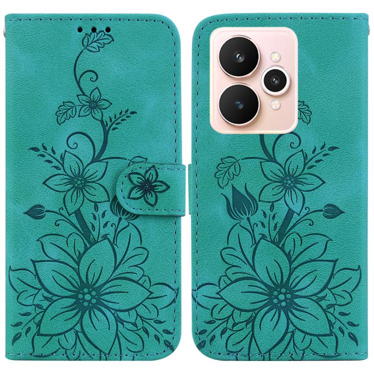 Lily Embossed Leather Phone Case, For Realme C100 4G / C100i 4G, For Realme 16 5G, For Realme 16 Pro+ 5G, For Realme 16 Pro 5G, For Realme 15T 5G, For Realme Narzo 80 Lite 4G / C71 India, For Realme 15 5G / Realme 15 Pro 5G, For Realme 14              ...