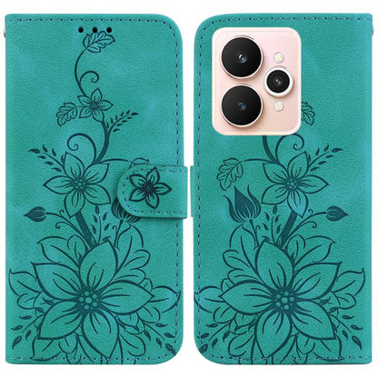 Lily Embossed Leather Phone Case, For Realme C100 4G / C100i 4G, For Realme 16 5G, For Realme 16 Pro+ 5G, For Realme 16 Pro 5G, For Realme 15T 5G, For Realme Narzo 80 Lite 4G / C71 India, For Realme 15 5G / Realme 15 Pro 5G, For Realme 14              ...