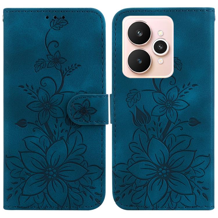Lily Embossed Leather Phone Case, For Realme C100 4G / C100i 4G, For Realme 16 5G, For Realme 16 Pro+ 5G, For Realme 16 Pro 5G, For Realme 15T 5G, For Realme Narzo 80 Lite 4G / C71 India, For Realme 15 5G / Realme 15 Pro 5G, For Realme 14              ...