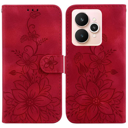 Lily Embossed Leather Phone Case, For Realme C100 4G / C100i 4G, For Realme 16 5G, For Realme 16 Pro+ 5G, For Realme 16 Pro 5G, For Realme 15T 5G, For Realme Narzo 80 Lite 4G / C71 India, For Realme 15 5G / Realme 15 Pro 5G, For Realme 14              ...