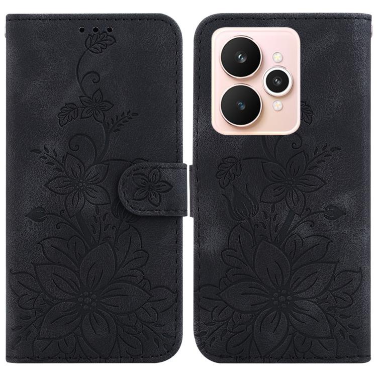 Lily Embossed Leather Phone Case, For Realme C100 4G / C100i 4G, For Realme 16 5G, For Realme 16 Pro+ 5G, For Realme 16 Pro 5G, For Realme 15T 5G, For Realme Narzo 80 Lite 4G / C71 India, For Realme 15 5G / Realme 15 Pro 5G, For Realme 14              ...