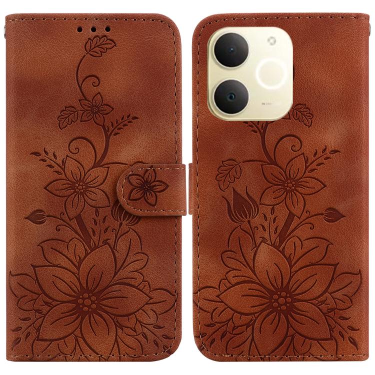 Lily Embossed Leather Phone Case, For Realme C100 4G / C100i 4G, For Realme 16 5G, For Realme 16 Pro+ 5G, For Realme 16 Pro 5G, For Realme 15T 5G, For Realme Narzo 80 Lite 4G / C71 India, For Realme 15 5G / Realme 15 Pro 5G, For Realme 14              ...