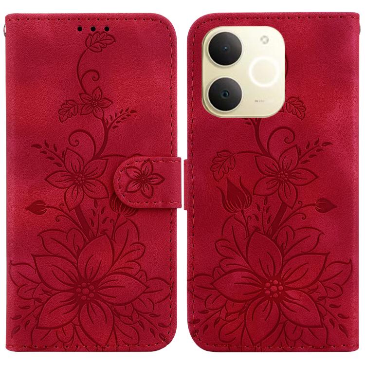 Lily Embossed Leather Phone Case, For Realme C100 4G / C100i 4G, For Realme 16 5G, For Realme 16 Pro+ 5G, For Realme 16 Pro 5G, For Realme 15T 5G, For Realme Narzo 80 Lite 4G / C71 India, For Realme 15 5G / Realme 15 Pro 5G, For Realme 14              ...