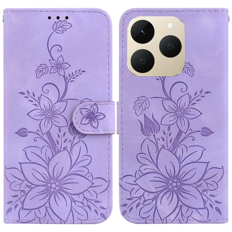 Lily Embossed Leather Phone Case, For Realme C100 4G / C100i 4G, For Realme 16 5G, For Realme 16 Pro+ 5G, For Realme 16 Pro 5G, For Realme 15T 5G, For Realme Narzo 80 Lite 4G / C71 India, For Realme 15 5G / Realme 15 Pro 5G, For Realme 14              ...