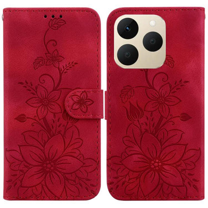 Lily Embossed Leather Phone Case, For Realme C100 4G / C100i 4G, For Realme 16 5G, For Realme 16 Pro+ 5G, For Realme 16 Pro 5G, For Realme 15T 5G, For Realme Narzo 80 Lite 4G / C71 India, For Realme 15 5G / Realme 15 Pro 5G, For Realme 14              ...