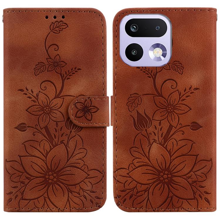 Lily Embossed Leather Phone Case, For Realme C100 4G / C100i 4G, For Realme 16 5G, For Realme 16 Pro+ 5G, For Realme 16 Pro 5G, For Realme 15T 5G, For Realme Narzo 80 Lite 4G / C71 India, For Realme 15 5G / Realme 15 Pro 5G, For Realme 14              ...