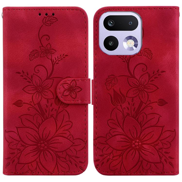 Lily Embossed Leather Phone Case, For Realme C100 4G / C100i 4G, For Realme 16 5G, For Realme 16 Pro+ 5G, For Realme 16 Pro 5G, For Realme 15T 5G, For Realme Narzo 80 Lite 4G / C71 India, For Realme 15 5G / Realme 15 Pro 5G, For Realme 14              ...