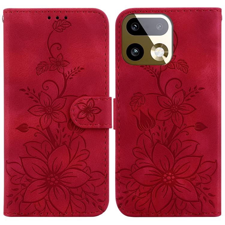 Lily Embossed Leather Phone Case, For Realme C100 4G / C100i 4G, For Realme 16 5G, For Realme 16 Pro+ 5G, For Realme 16 Pro 5G, For Realme 15T 5G, For Realme Narzo 80 Lite 4G / C71 India, For Realme 15 5G / Realme 15 Pro 5G, For Realme 14              ...