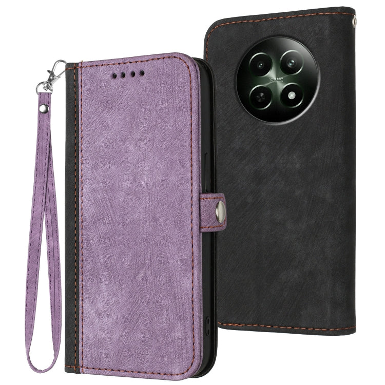 Side Buckle Double Fold Hand Strap Leather Phone Case, For Realme P3 Ultra 5G, For Realme P3 Pro, For Realme 14 Pro+, For Realme 14 Pro, For Realme 14x Global, For Realme C75 Global, For Realme GT7 Pro, For Realme 13 Pro / 13 Pro+ Global               ...