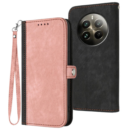 Side Buckle Double Fold Hand Strap Leather Phone Case, For Realme P3 Ultra 5G, For Realme P3 Pro, For Realme 14 Pro+, For Realme 14 Pro, For Realme 14x Global, For Realme C75 Global, For Realme GT7 Pro, For Realme 13 Pro / 13 Pro+ Global               ...