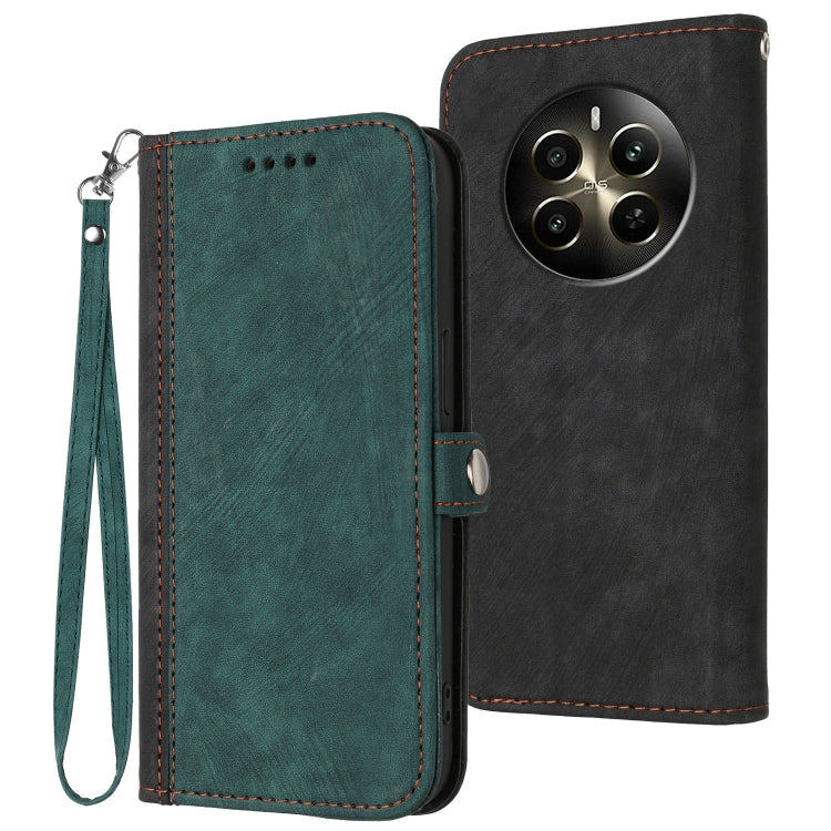 Side Buckle Double Fold Hand Strap Leather Phone Case, For Realme P3 Ultra 5G, For Realme P3 Pro, For Realme 14 Pro+, For Realme 14 Pro, For Realme 14x Global, For Realme C75 Global, For Realme GT7 Pro, For Realme 13 Pro / 13 Pro+ Global               ...