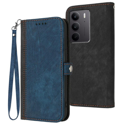Side Buckle Double Fold Hand Strap Leather Phone Case, For Realme P3 Ultra 5G, For Realme P3 Pro, For Realme 14 Pro+, For Realme 14 Pro, For Realme 14x Global, For Realme C75 Global, For Realme GT7 Pro, For Realme 13 Pro / 13 Pro+ Global               ...