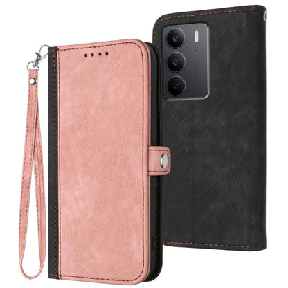 Side Buckle Double Fold Hand Strap Leather Phone Case, For Realme P3 Ultra 5G, For Realme P3 Pro, For Realme 14 Pro+, For Realme 14 Pro, For Realme 14x Global, For Realme C75 Global, For Realme GT7 Pro, For Realme 13 Pro / 13 Pro+ Global               ...