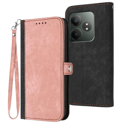 Side Buckle Double Fold Hand Strap Leather Phone Case, For Realme P3 Ultra 5G, For Realme P3 Pro, For Realme 14 Pro+, For Realme 14 Pro, For Realme 14x Global, For Realme C75 Global, For Realme GT7 Pro, For Realme 13 Pro / 13 Pro+ Global               ...