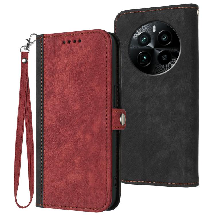 Side Buckle Double Fold Hand Strap Leather Phone Case, For Realme P3 Ultra 5G, For Realme P3 Pro, For Realme 14 Pro+, For Realme 14 Pro, For Realme 14x Global, For Realme C75 Global, For Realme GT7 Pro, For Realme 13 Pro / 13 Pro+ Global               ...