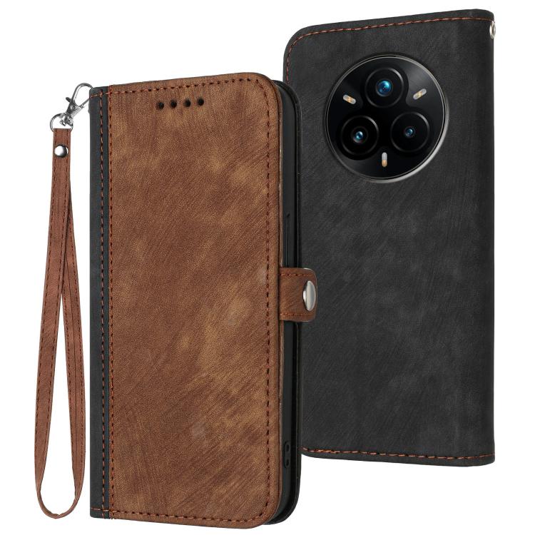 Side Buckle Double Fold Hand Strap Leather Phone Case, For Realme P3 Ultra 5G, For Realme P3 Pro, For Realme 14 Pro+, For Realme 14 Pro, For Realme 14x Global, For Realme C75 Global, For Realme GT7 Pro, For Realme 13 Pro / 13 Pro+ Global               ...