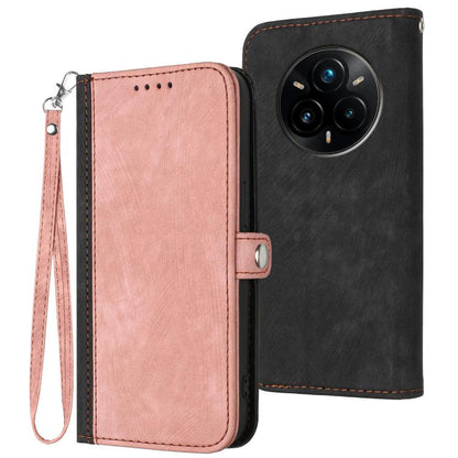 Side Buckle Double Fold Hand Strap Leather Phone Case, For Realme P3 Ultra 5G, For Realme P3 Pro, For Realme 14 Pro+, For Realme 14 Pro, For Realme 14x Global, For Realme C75 Global, For Realme GT7 Pro, For Realme 13 Pro / 13 Pro+ Global               ...