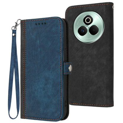 Side Buckle Double Fold Hand Strap Leather Phone Case, For Realme P3 Ultra 5G, For Realme P3 Pro, For Realme 14 Pro+, For Realme 14 Pro, For Realme 14x Global, For Realme C75 Global, For Realme GT7 Pro, For Realme 13 Pro / 13 Pro+ Global               ...