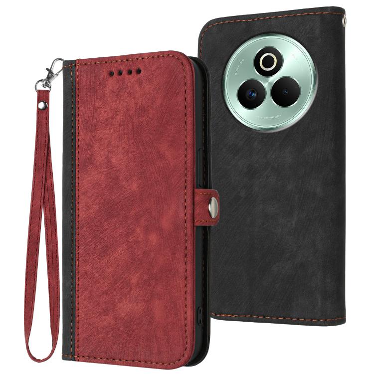 Side Buckle Double Fold Hand Strap Leather Phone Case, For Realme P3 Ultra 5G, For Realme P3 Pro, For Realme 14 Pro+, For Realme 14 Pro, For Realme 14x Global, For Realme C75 Global, For Realme GT7 Pro, For Realme 13 Pro / 13 Pro+ Global               ...