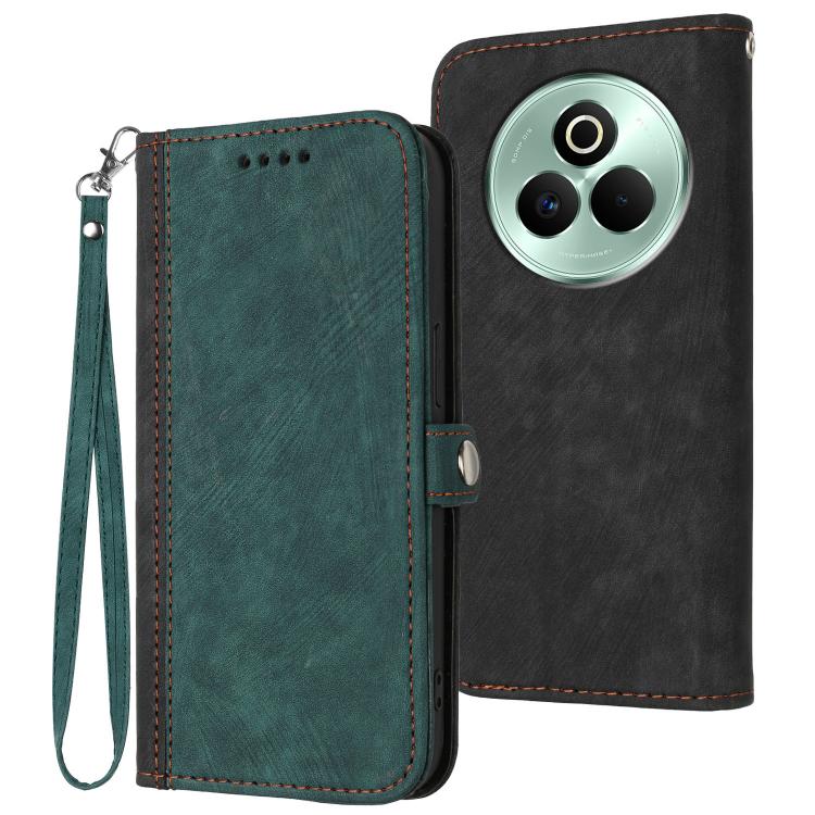 Side Buckle Double Fold Hand Strap Leather Phone Case, For Realme P3 Ultra 5G, For Realme P3 Pro, For Realme 14 Pro+, For Realme 14 Pro, For Realme 14x Global, For Realme C75 Global, For Realme GT7 Pro, For Realme 13 Pro / 13 Pro+ Global               ...