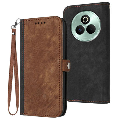 Side Buckle Double Fold Hand Strap Leather Phone Case, For Realme P3 Ultra 5G, For Realme P3 Pro, For Realme 14 Pro+, For Realme 14 Pro, For Realme 14x Global, For Realme C75 Global, For Realme GT7 Pro, For Realme 13 Pro / 13 Pro+ Global               ...
